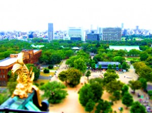 大阪城から
